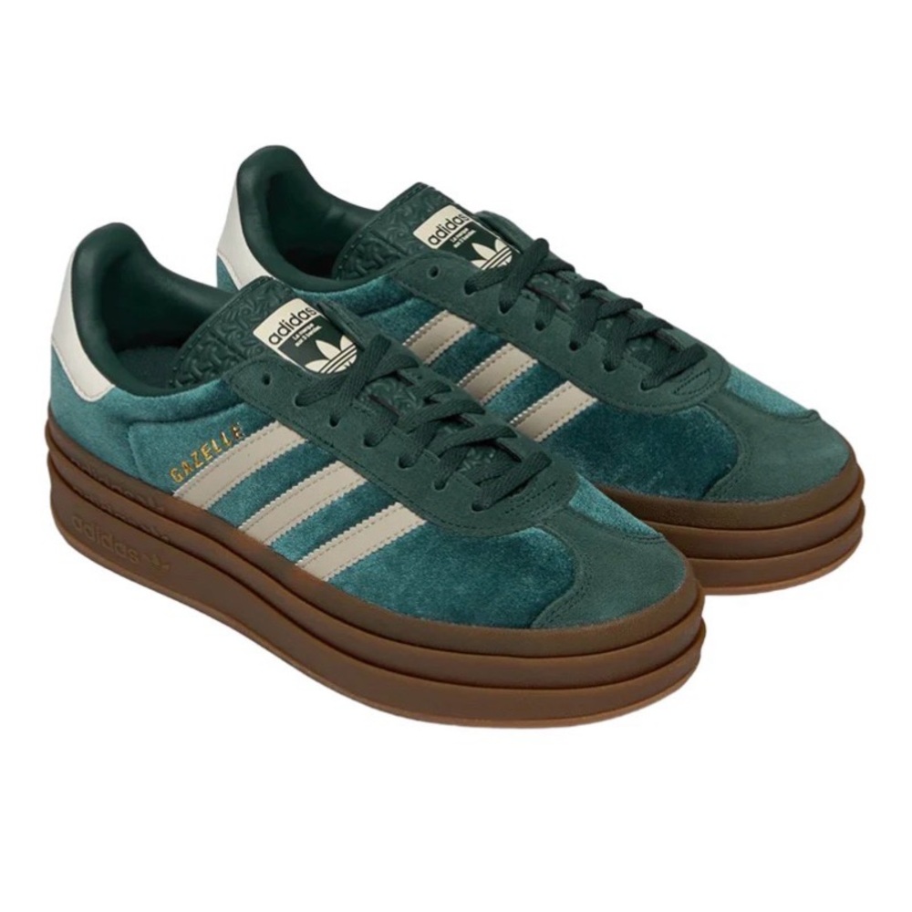 Adidas Gazelle Bold Green Velvet - Rare and Like New - 7.5 - Picture 3 of 9